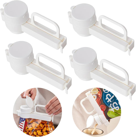 4 Pcs Bag Sealing Clips with Pour Spout
